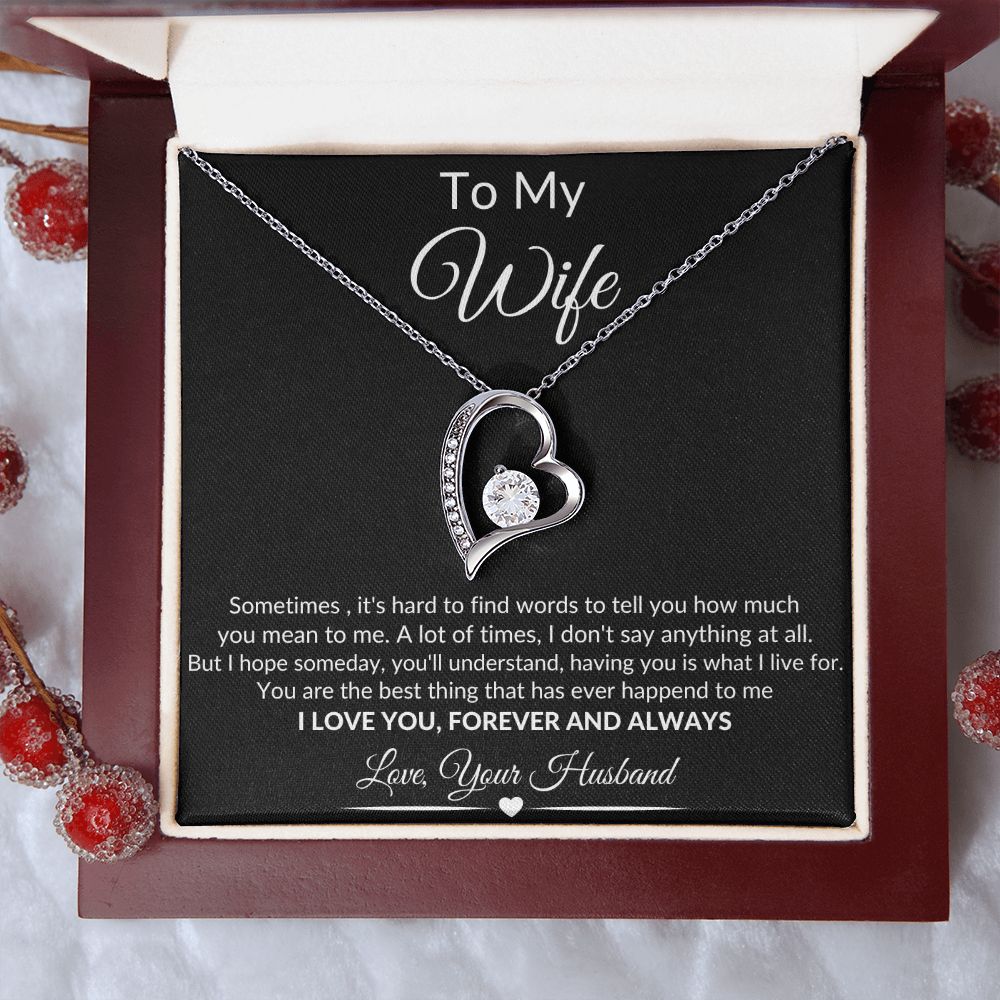 To My Wife Best Thing| Forever Love Necklace DRK