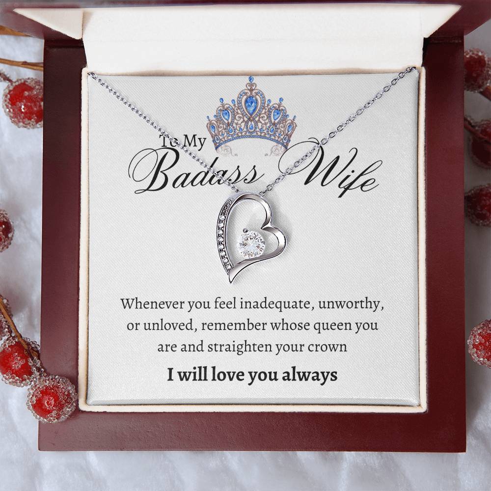 Badass Wife Forever Love Necklace