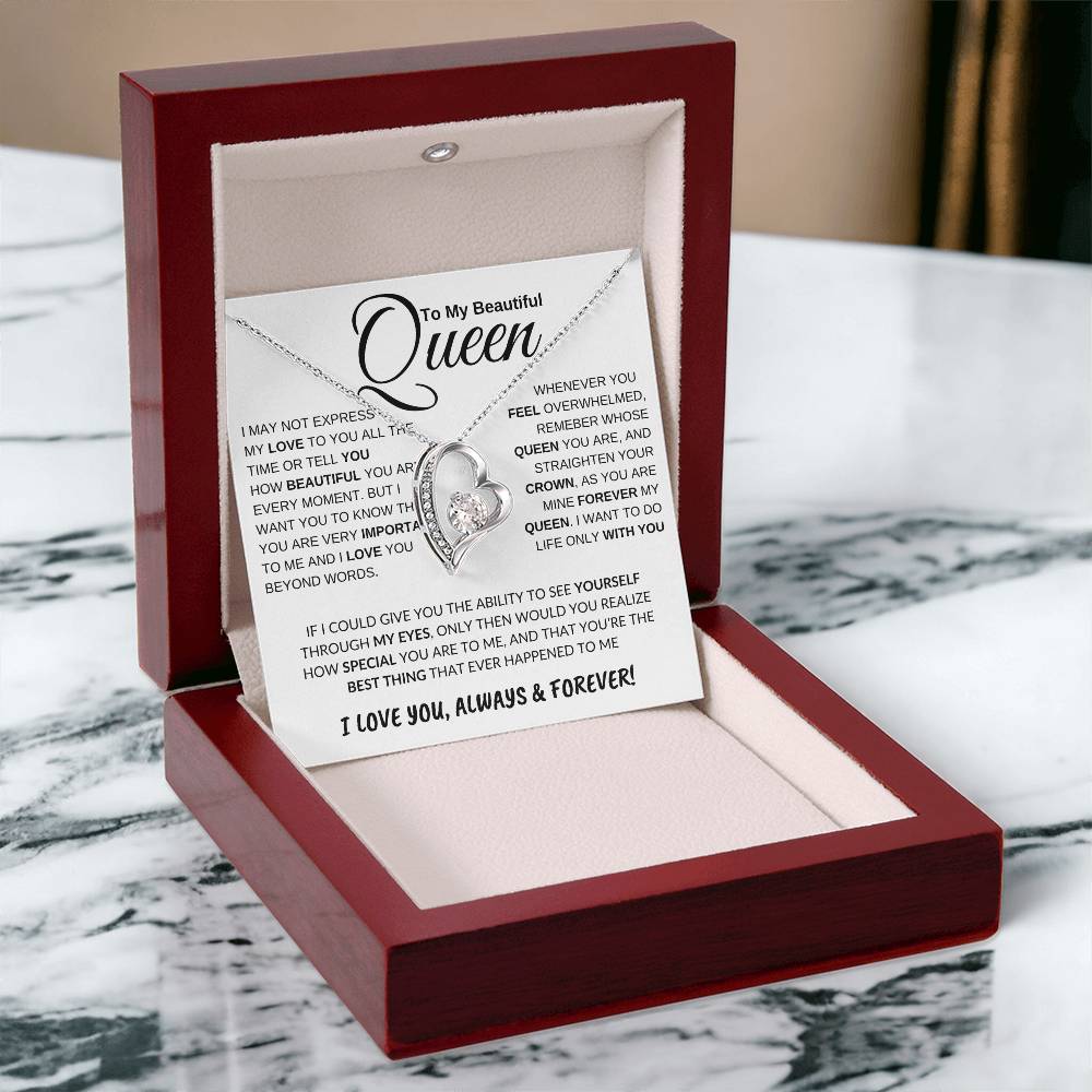 Beautiful Queen Forever Love Necklace