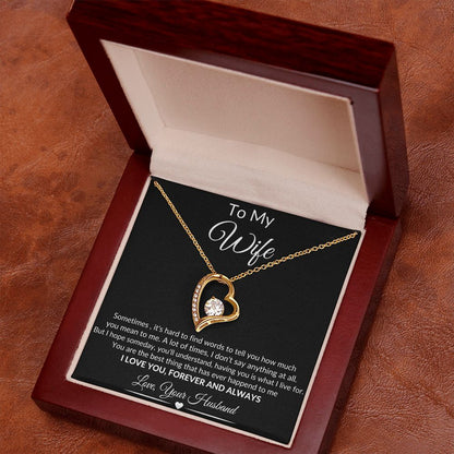 To My Wife Best Thing| Forever Love Necklace DRK