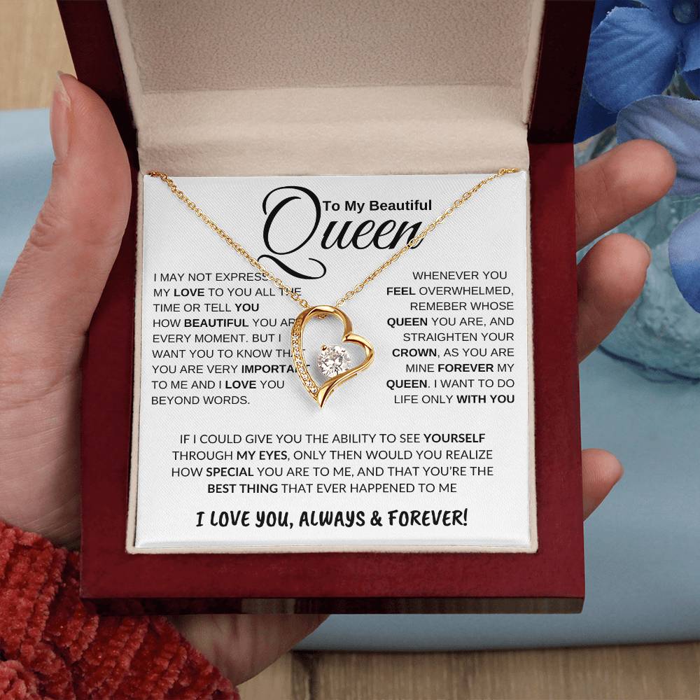 Beautiful Queen Forever Love Necklace