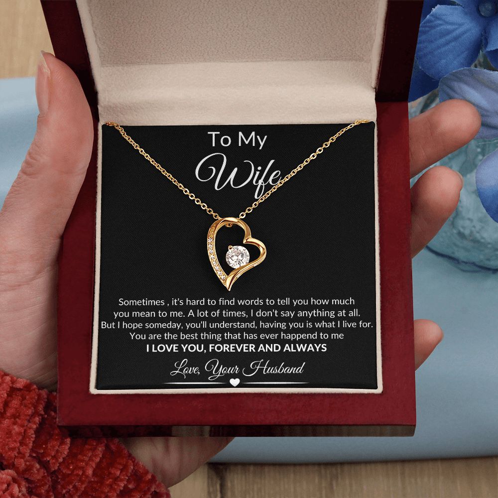 To My Wife Best Thing| Forever Love Necklace DRK