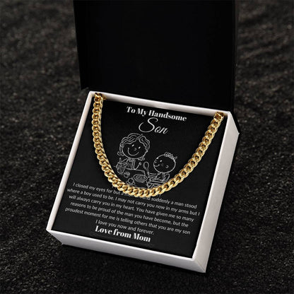 Son Carry You Cuban Link Chain Blk