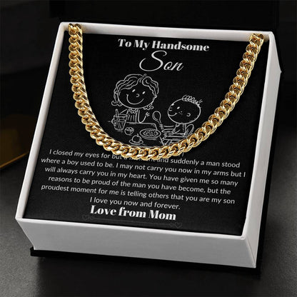 Son Carry You Cuban Link Chain Blk