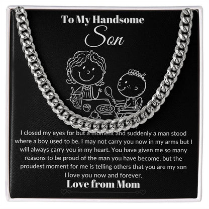 Son Carry You Cuban Link Chain Blk