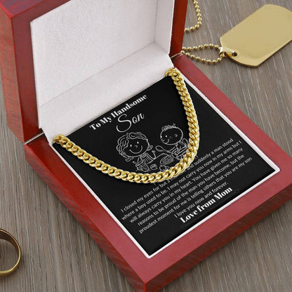 Son Carry You Cuban Link Chain Blk