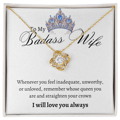 Badass Wife Love Knot Necklace