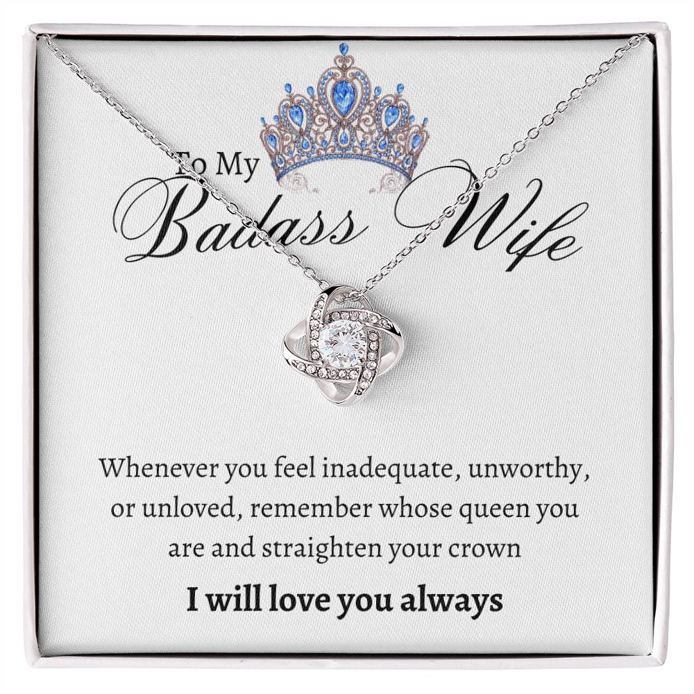 Badass Wife Love Knot Necklace