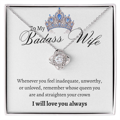 Badass Wife Love Knot Necklace