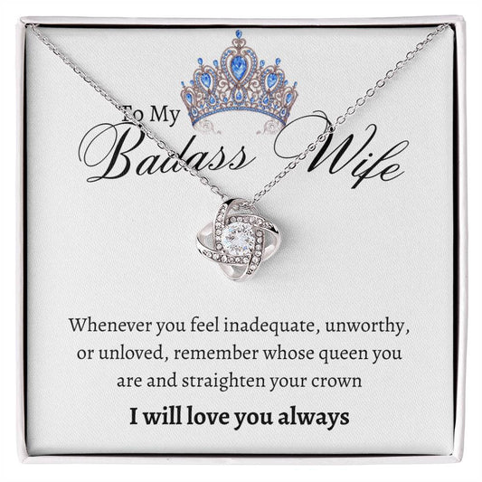 Badass Wife Love Knot Necklace