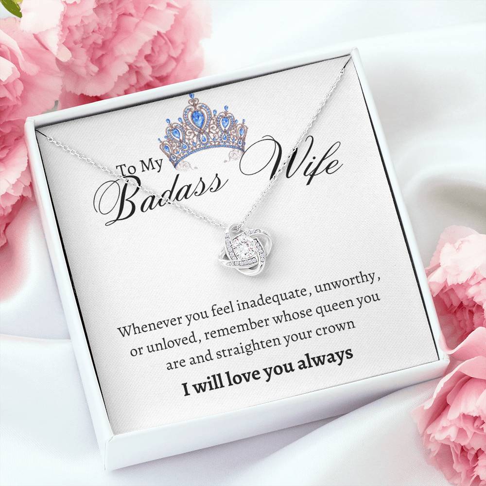 Badass Wife Love Knot Necklace