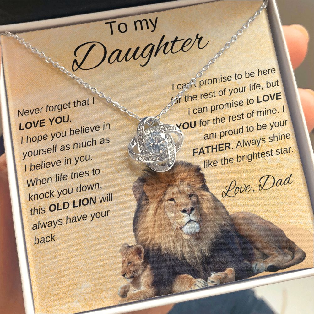 To My Daughter Love You| Love Knot Necklace