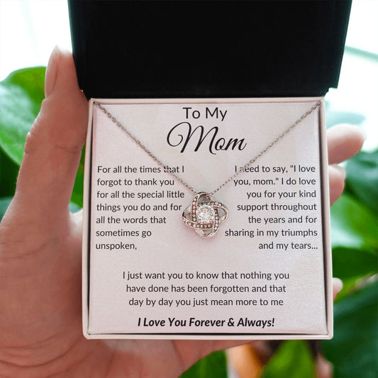 Mom Never Forgotten | Love Knot Necklace