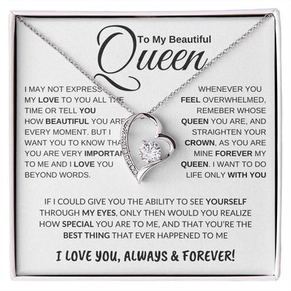 Beautiful Queen Forever Love Necklace