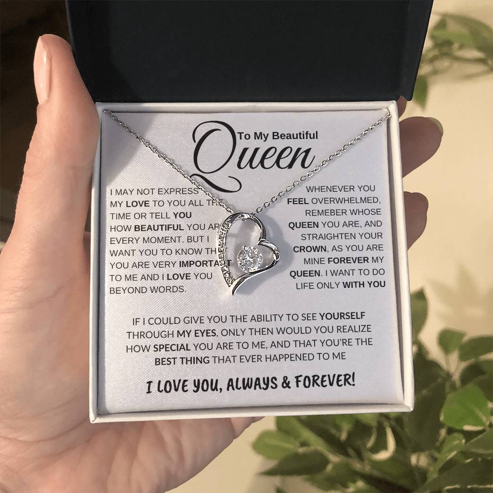 Beautiful Queen Forever Love Necklace