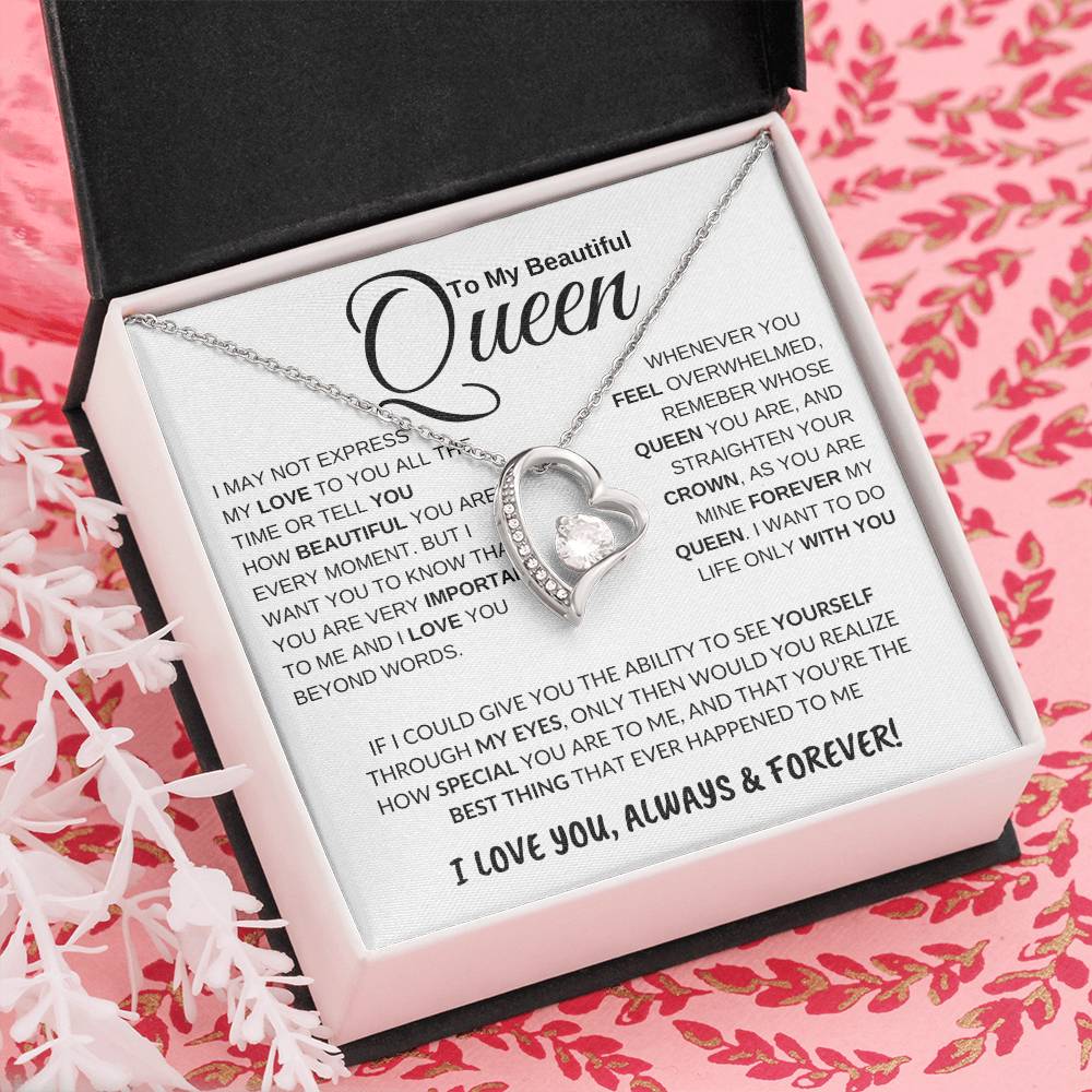 Beautiful Queen Forever Love Necklace