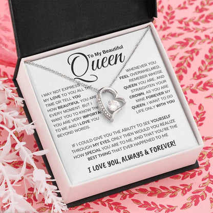 Beautiful Queen Forever Love Necklace