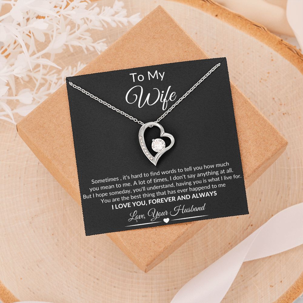 To My Wife Best Thing| Forever Love Necklace DRK