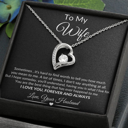 To My Wife Best Thing| Forever Love Necklace DRK