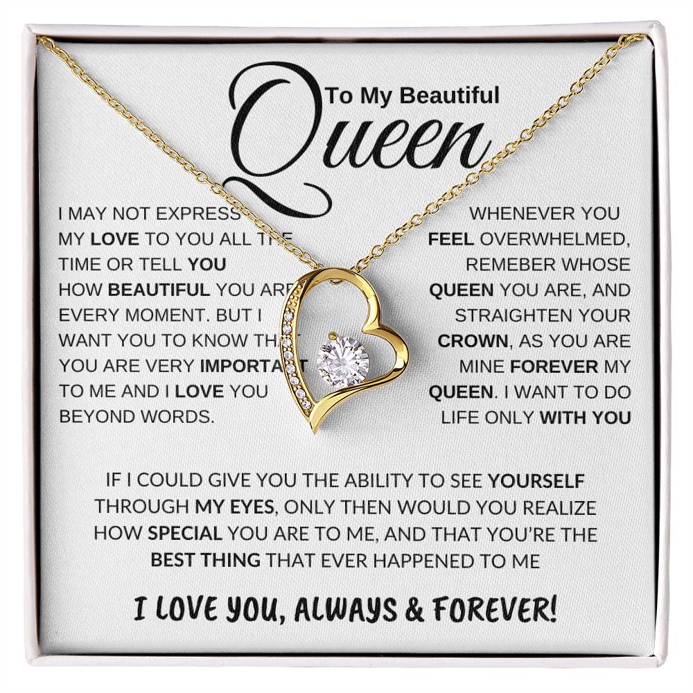 Beautiful Queen Forever Love Necklace