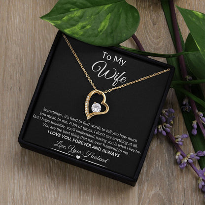 To My Wife Best Thing| Forever Love Necklace DRK