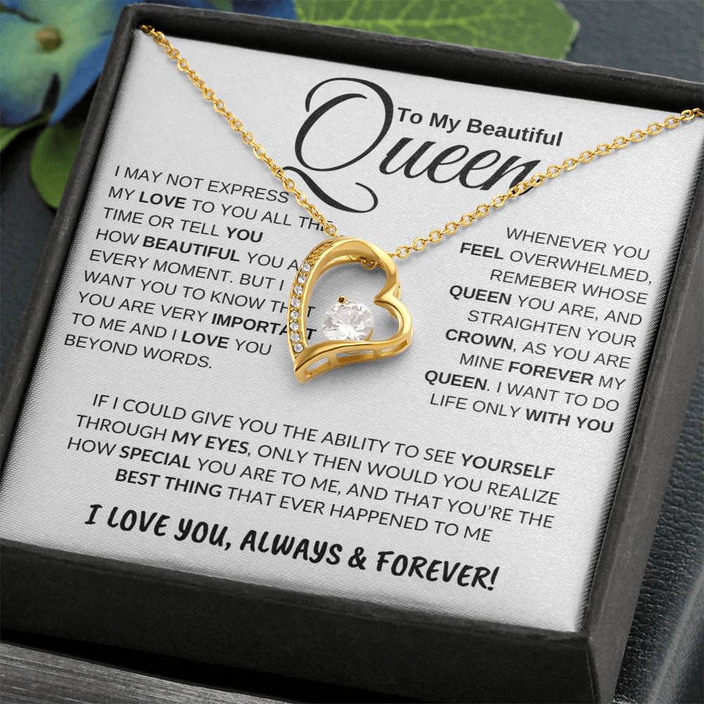 Beautiful Queen Forever Love Necklace